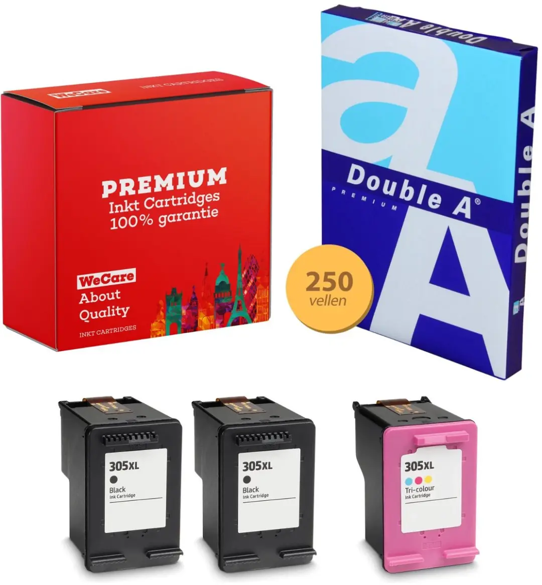 weCare HP 305XL Inktcartridges 3-pack