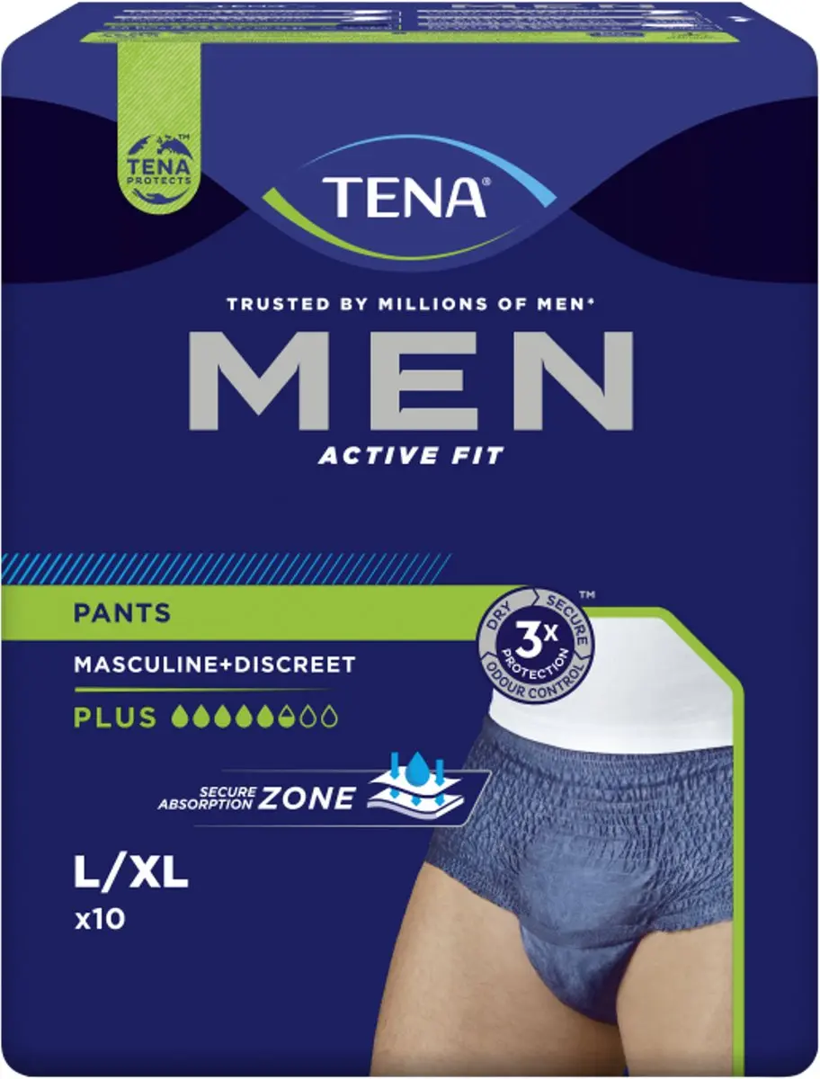 TENA Men Active Fit Pants Plus L/XL - 10 Stuks - afbeelding 6 van 6