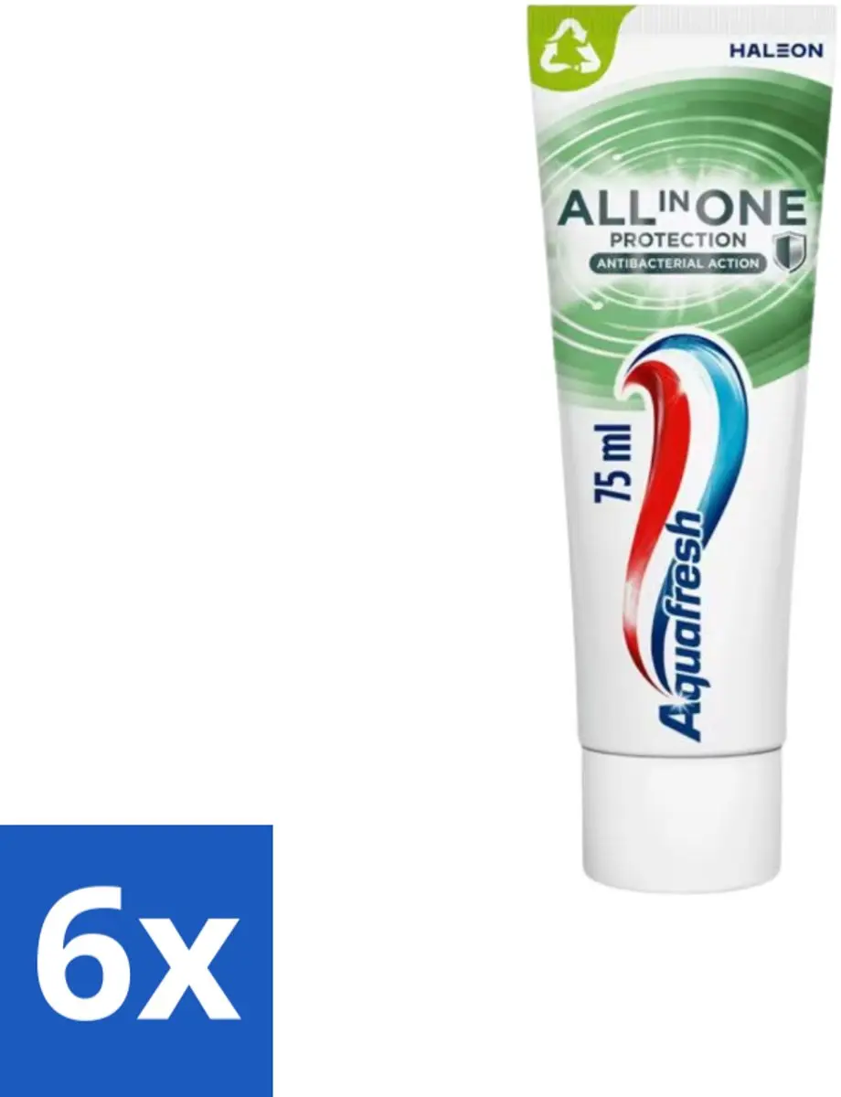 Aquafresh All-in-One Protection Antibacteriële Tandpasta 450ml - 6 Stuks