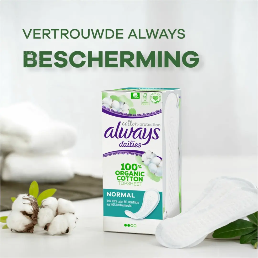 Always Daily Cotton Protection Inlegkruisjes 38 Stuks