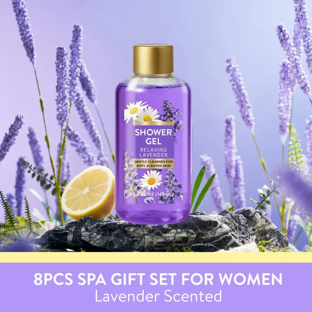 Body & Earth Lavendel Sensation Verwenpakket - 8 Stuks - afbeelding 6 van 6