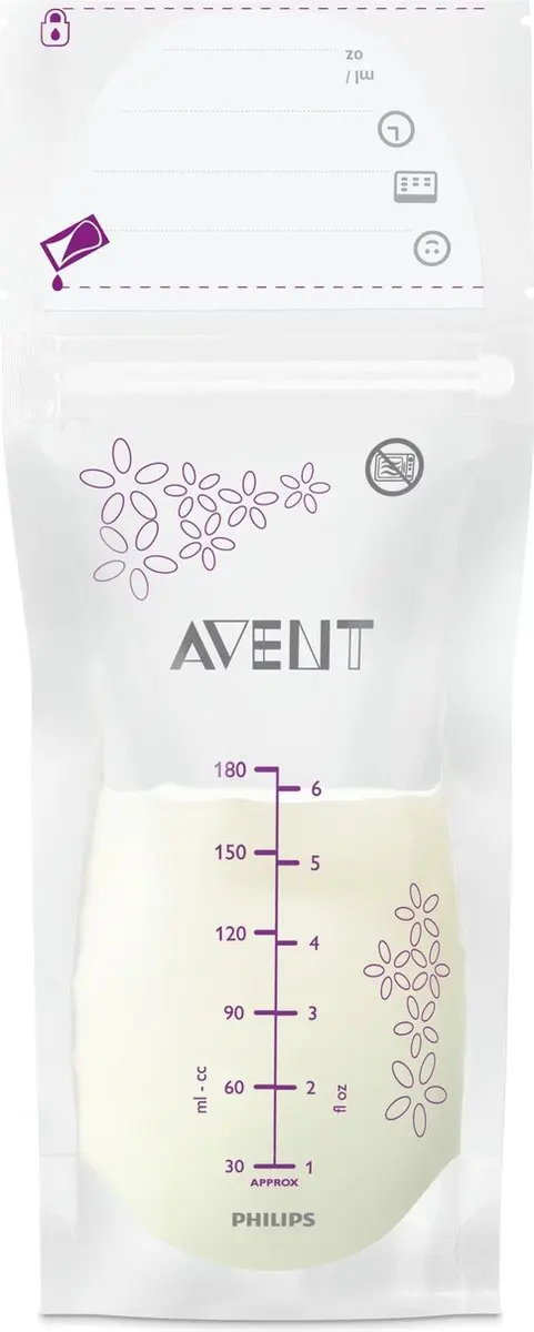 Philips Avent Moedermelk Bewaarzakjes 25x180ml - Wit