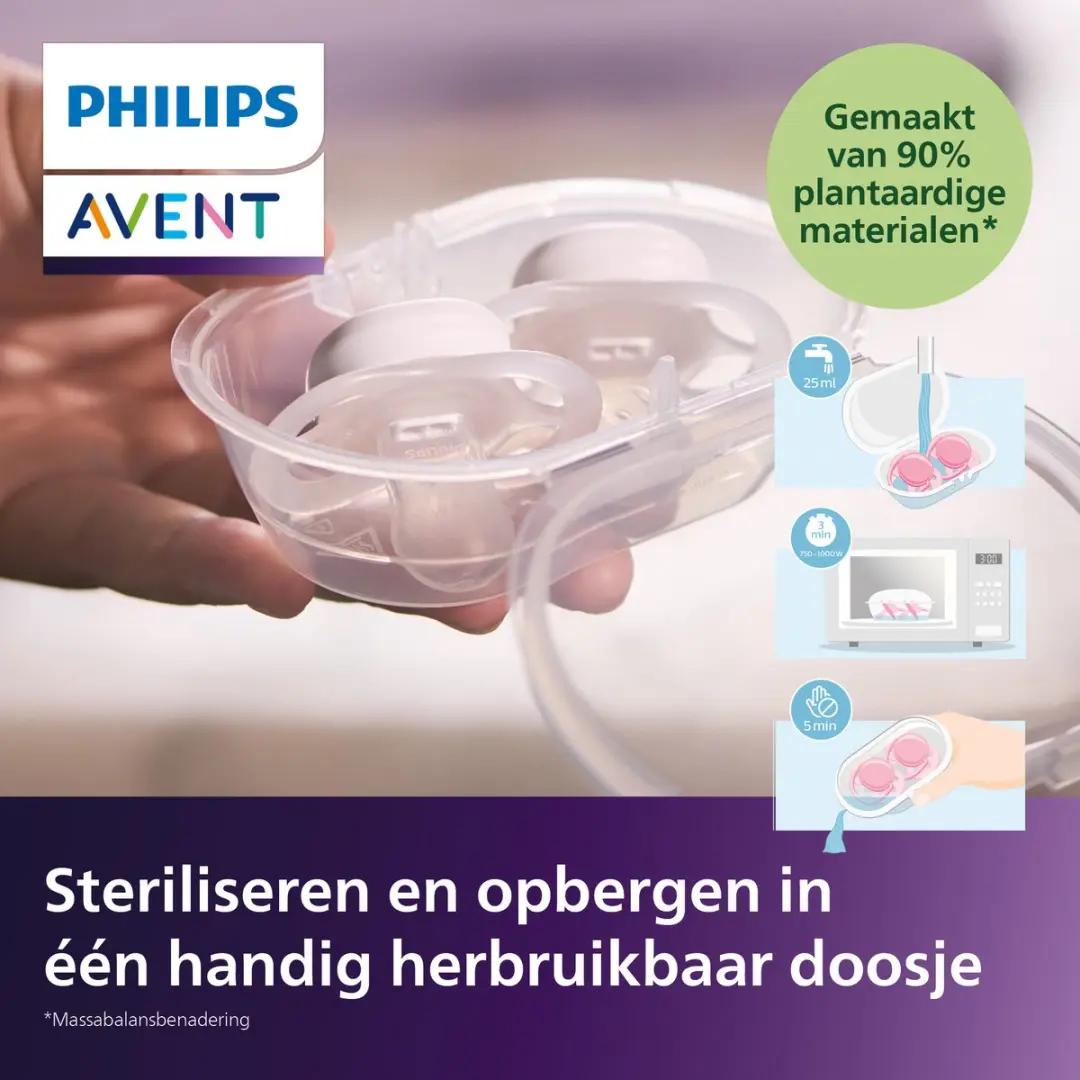 Philips Avent Ultra Start Night Fopspeen - 0-2 Mnd - 2 Stuks - Groen/Lichtblauw