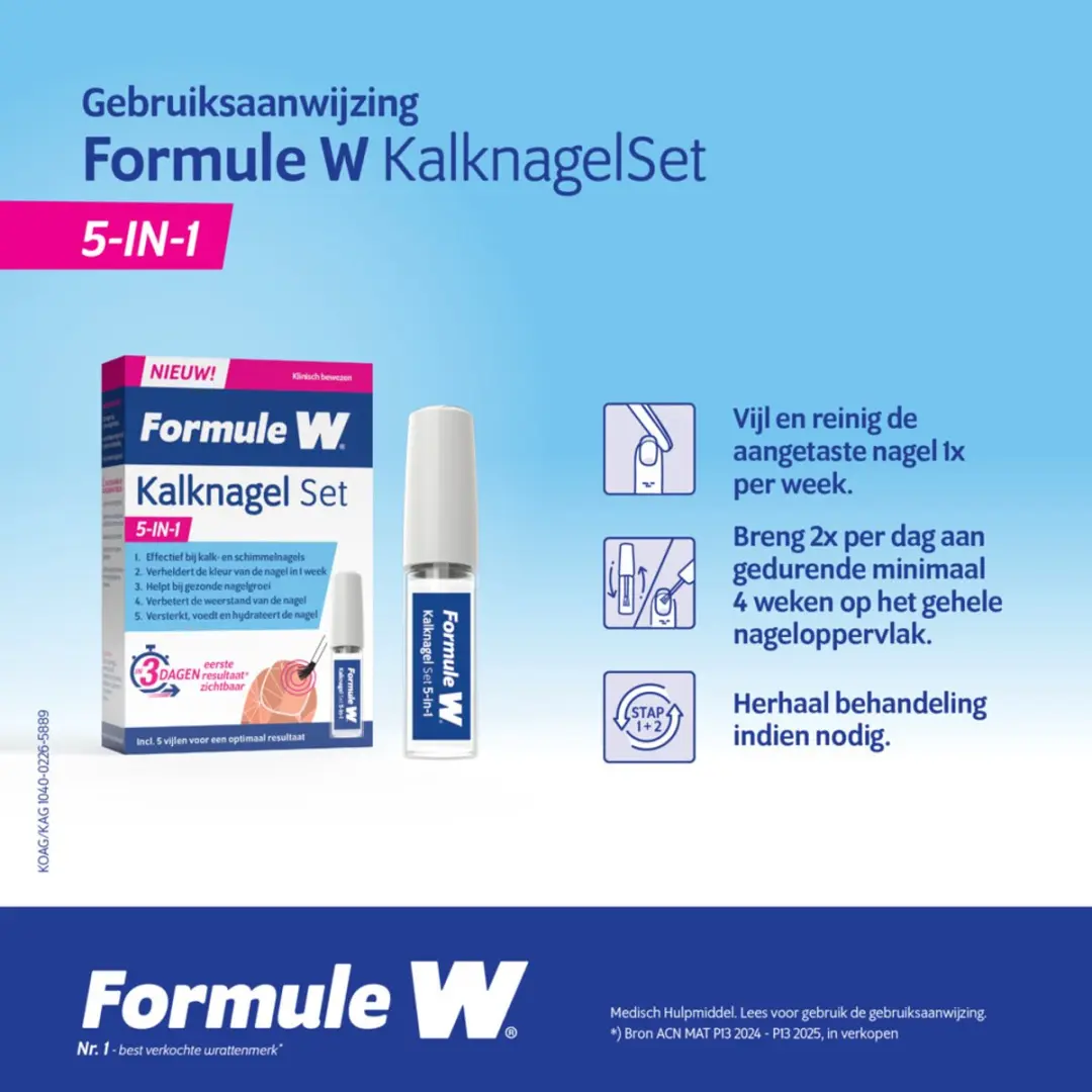 Formule W Kalknagel Set 5in1 - 4ml