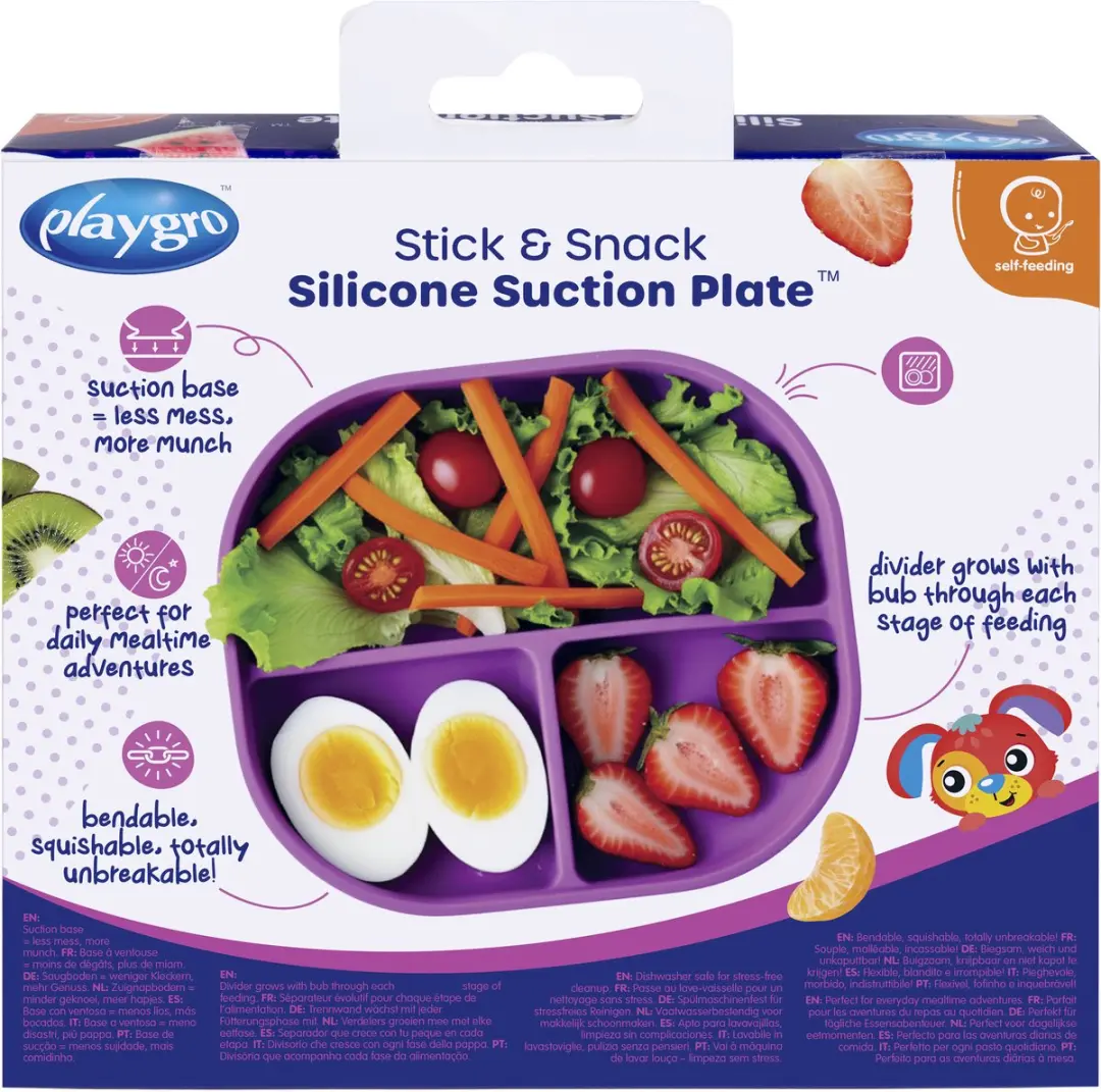 Playgro Stick & Snack Suction Plate - Multi Kleur