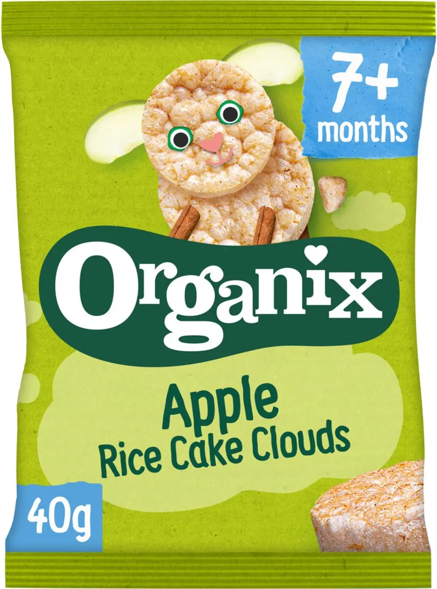 Organix Luchtige Rijstwafeltjes Appel 6x40g