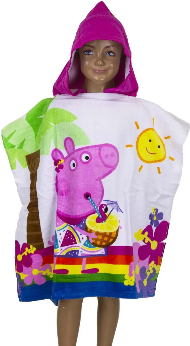 Peppa Pig Badponcho One Size - 60x120cm - Multi