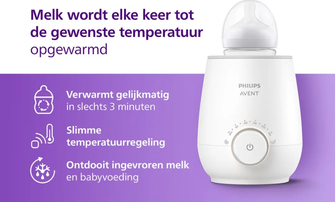 Philips Avent Premium Flessenwarmer SCF358/00 - 260ml - Wit