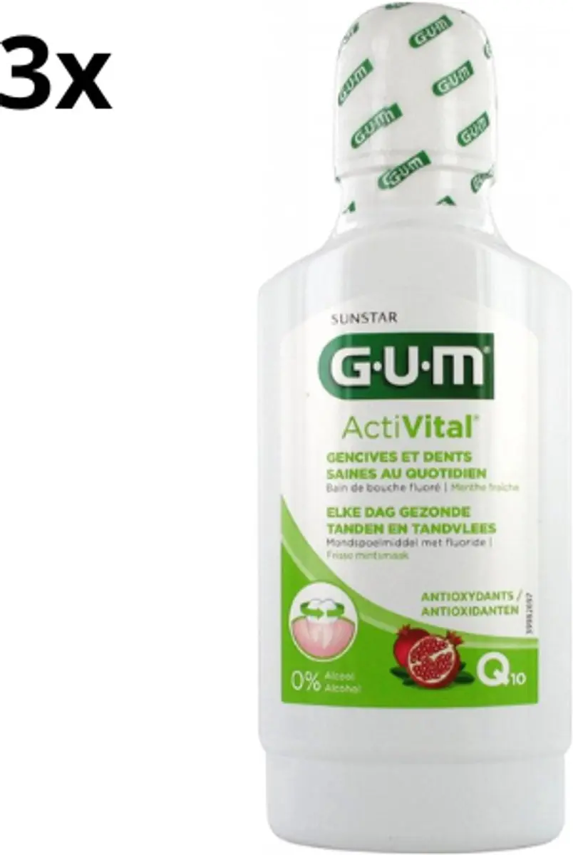 Gum ActiVital Mondspoelmiddel 3x300ml