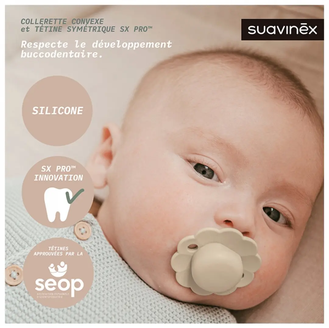 Suavinex Wonder SX Pro Fopspeen Symmetrisch 6-18Mnd - Grijs