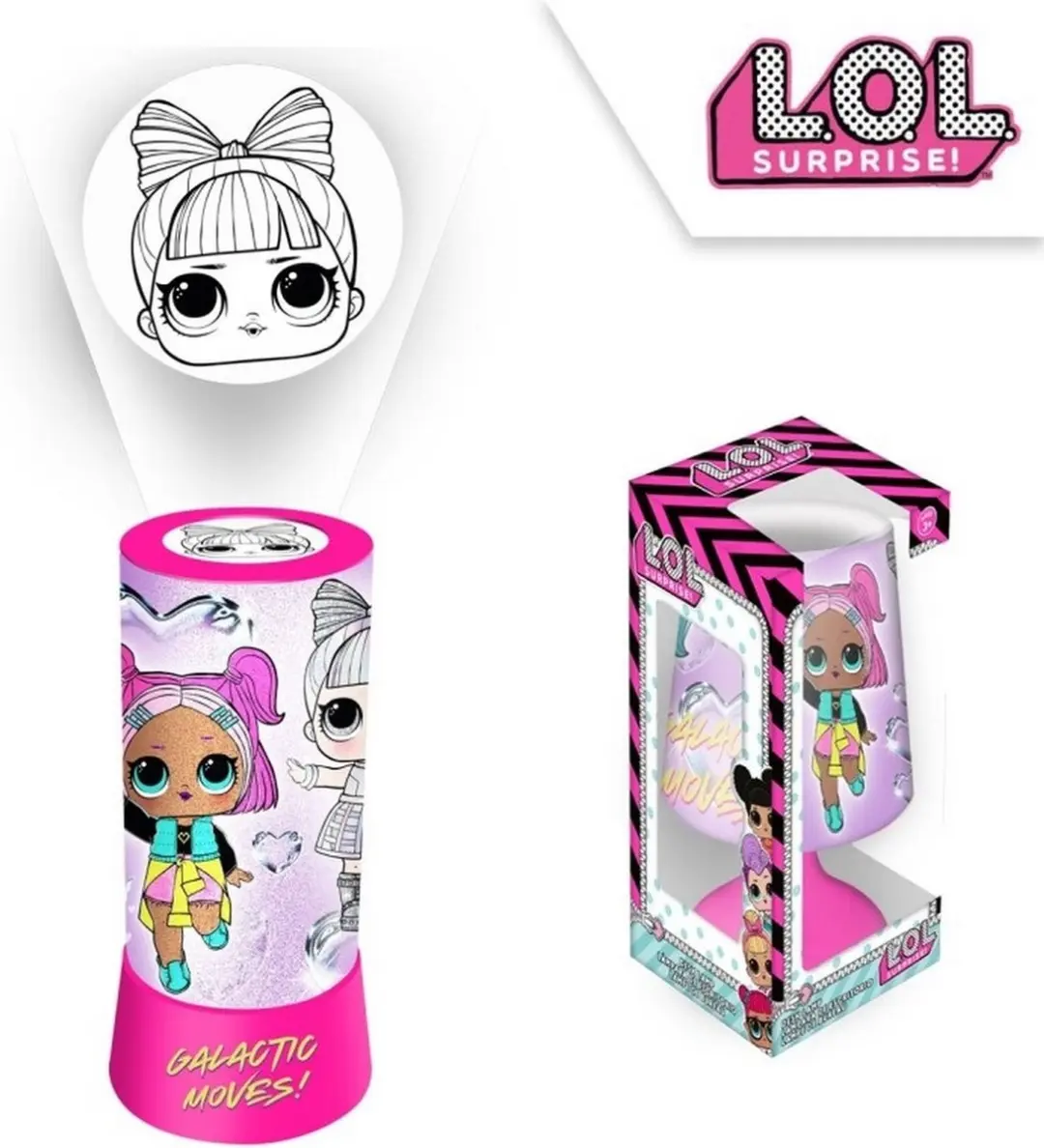LOL! Surprise! Led Projector Nachtlamp - Roze