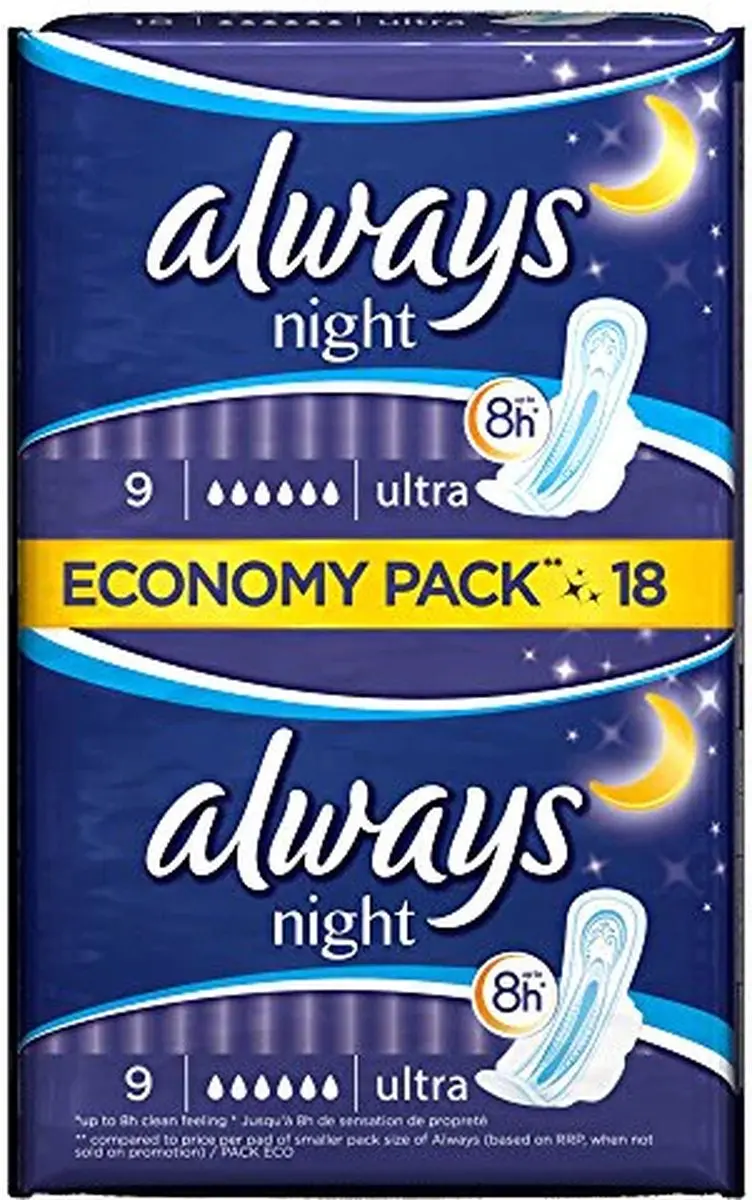Always Ultra Night Maandverband - 18 Stuks