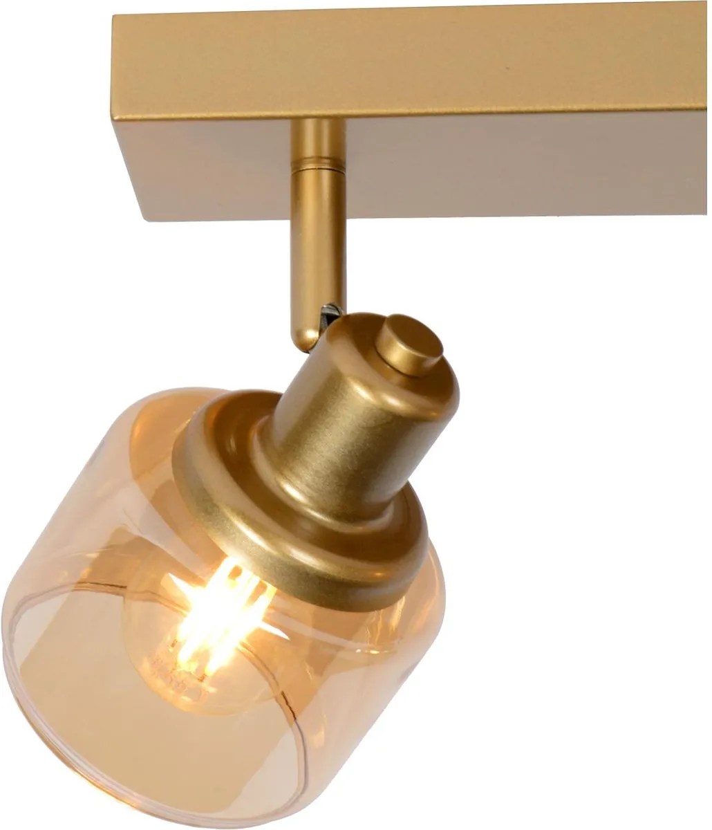 Lucide BJORN Plafondspot 2xE14 Mat Goud/Messing