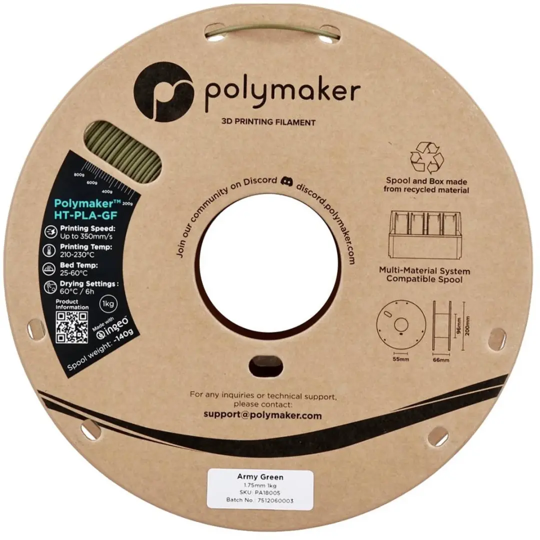 Polymaker HT-PLA-GF Filament 1.75mm - Glasvezelversterkt - 100m
