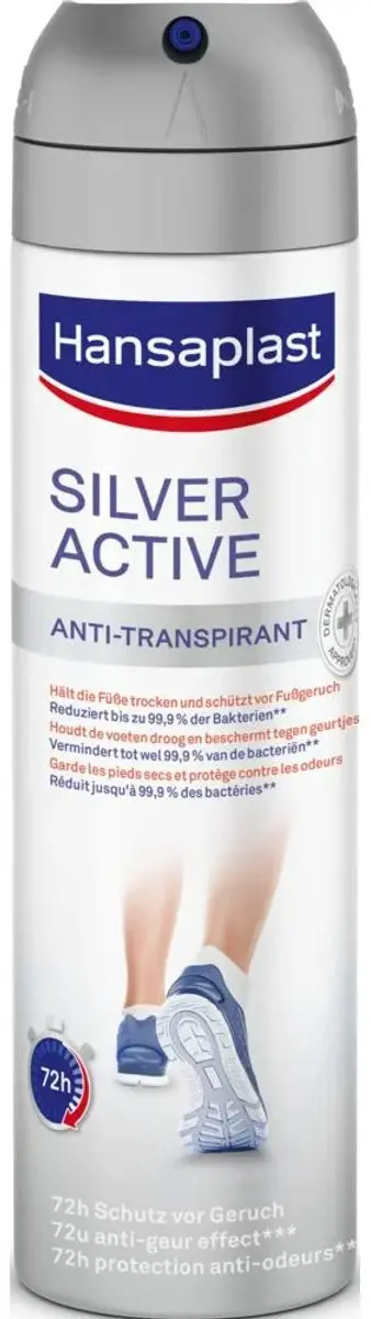 Hansaplast Voetdeodorant Silver Active 150ml
