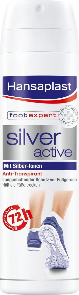 Hansaplast Voetdeodorant Silver Active 150ml