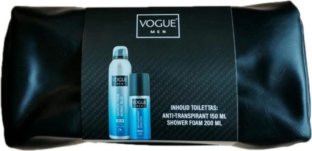 Vogue Geschenkset Nordic Blue - Heren Toilettas - 2 Stuks