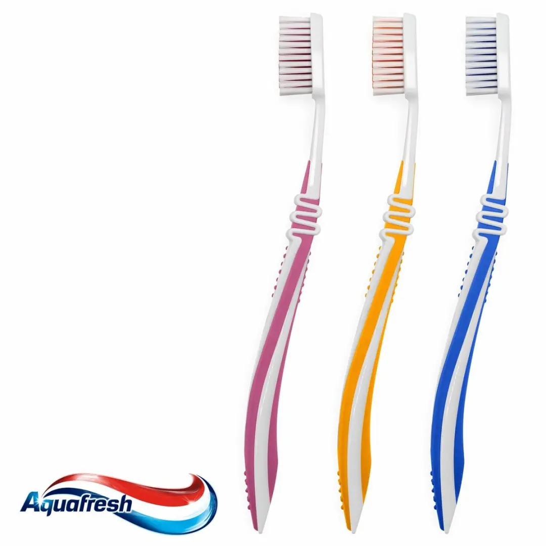 Aquafresh Clean & Flex Tandenborstels - 3 Stuks - Roze - afbeelding 6 van 6
