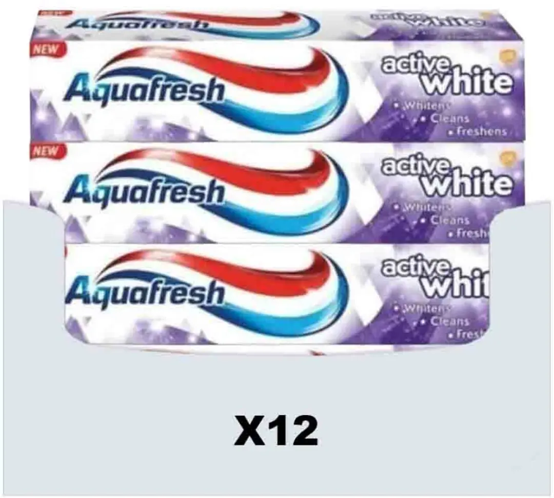 Aquafresh Active White Tandpasta 100ml - 12 Stuks