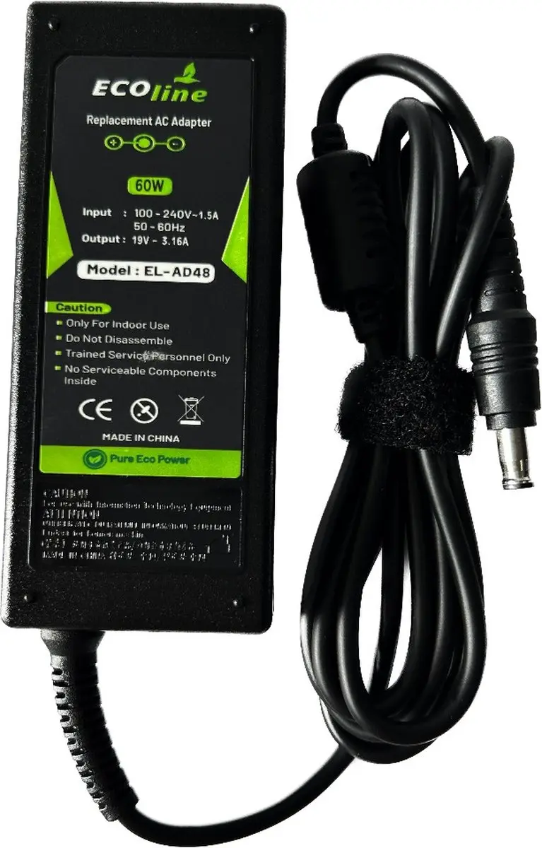 Ecoline Oplader 19V 3.16A 60W - voor Samsung R519/R719