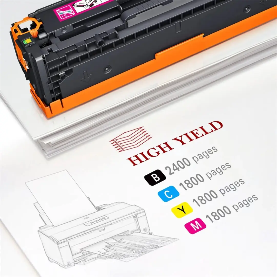 weCare Toner Multipack CF210X - 4 Stuks - HP LaserJet Pro 200 M251/M276
