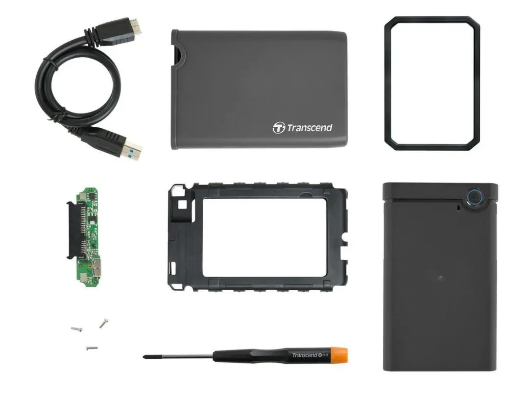Transcend StoreJet TS0GSJ25CK3 HDD-behuizing - Zwart