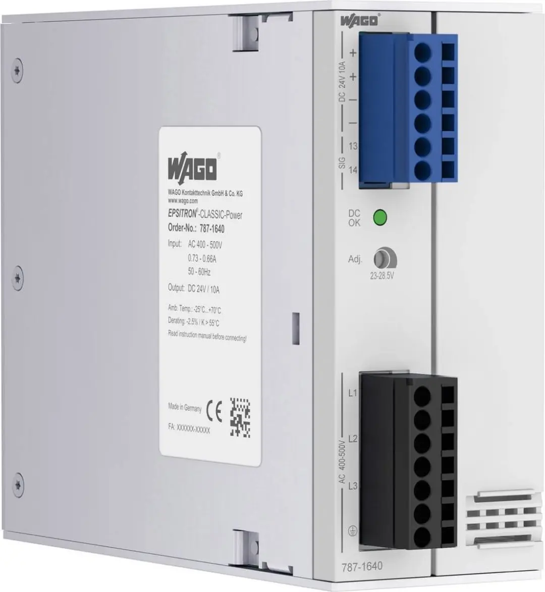 WAGO 787-1640 DIN-rail Netvoeding 24V 10A