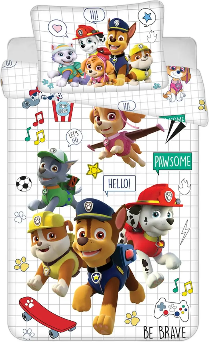 PAW Patrol Peuterdekbedovertrek 100x135cm