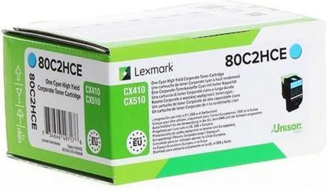 Lexmark 80C2HCE Tonercartridge - Cyaan