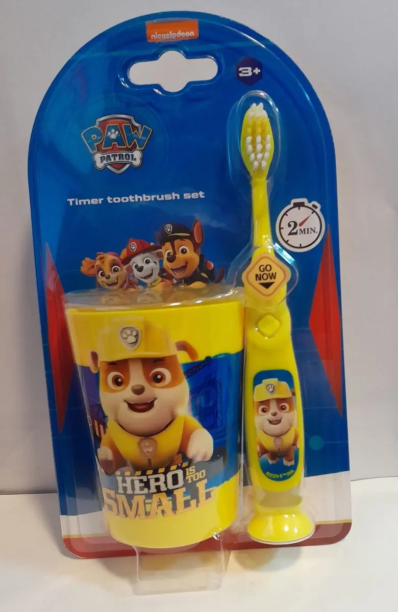 PAW Patrol Tandenborstelset Rubble - 2 Stuks - Geel