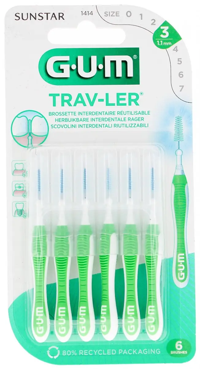 GUM Trav-ler Ragers 1.1mm Groen