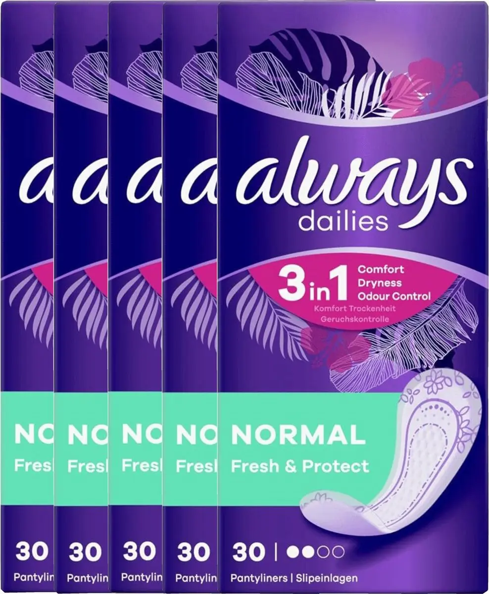 Always Dailies Normal Fresh & Protect Inlegkruisjes