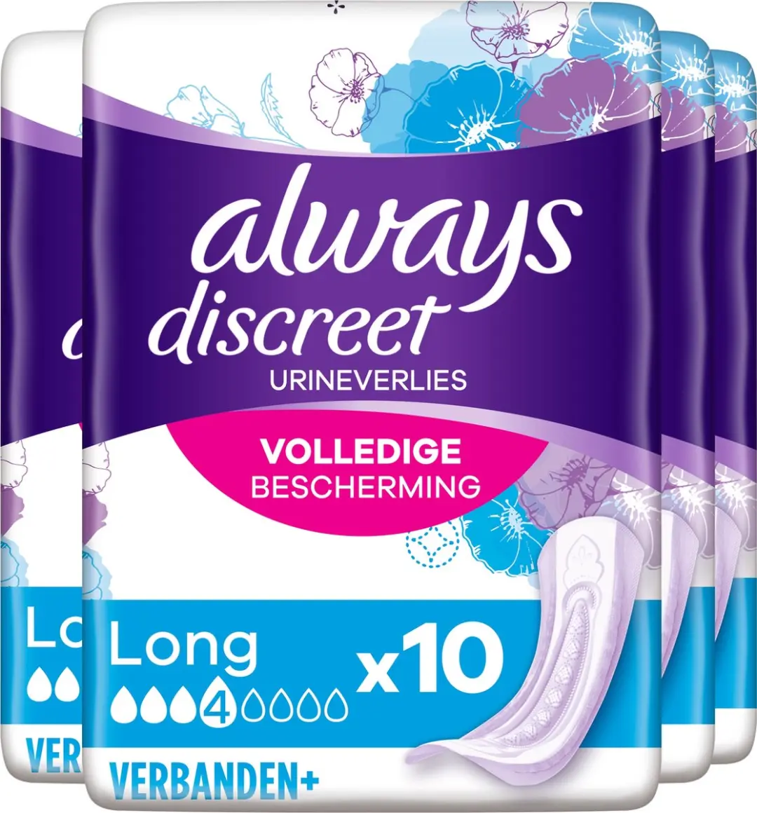 Always Discreet Plus Long Verband Urineverlies - 40 Stuks