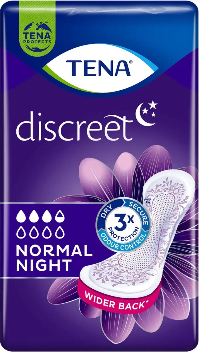 TENA Discreet Normal Night Inlegverband - 120 Stuks - afbeelding 6 van 6