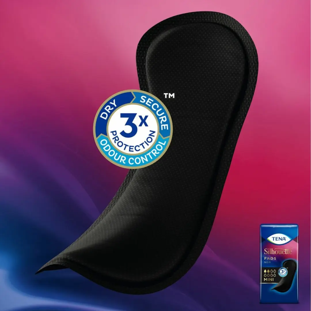 TENA Silhouette Pads Black Mini - 3x18 Stuks