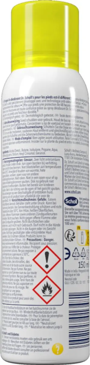 Scholl Voetenspray Antibacterieel 150ml - afbeelding 6 van 6