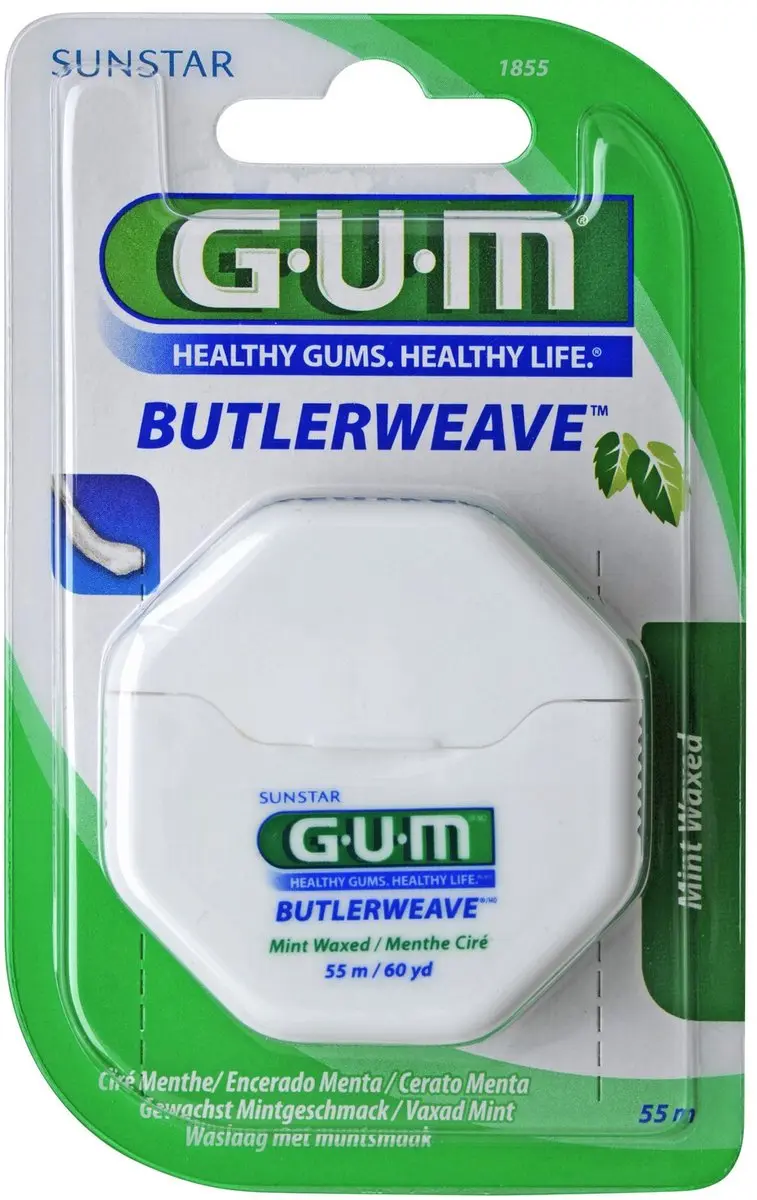 Gum Butterweave Waxed Flosdraad 55m