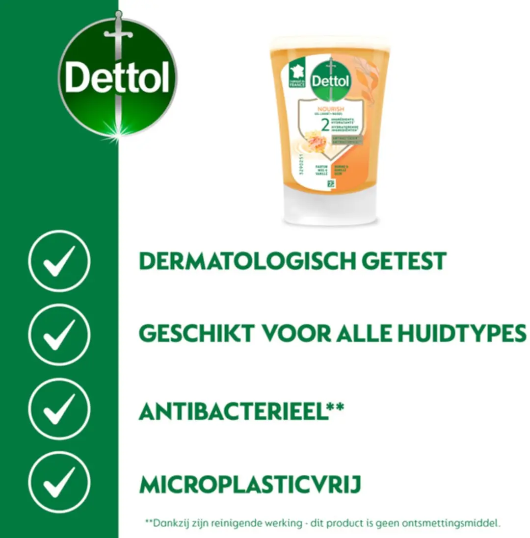 Dettol No-Touch Navulling Handzeep Honing & Galamboter 250ml