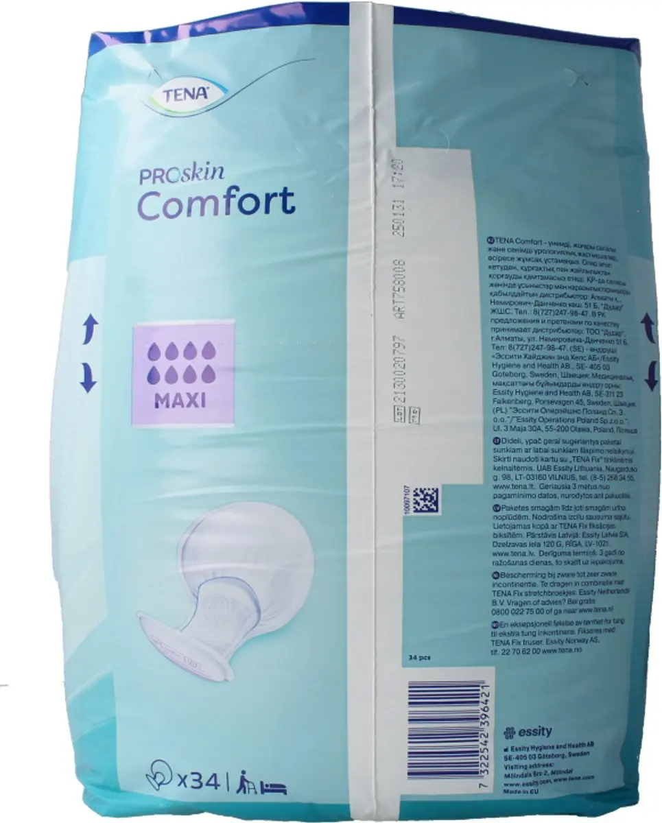 TENA Proskin Comfort Maxi - 34 Stuks