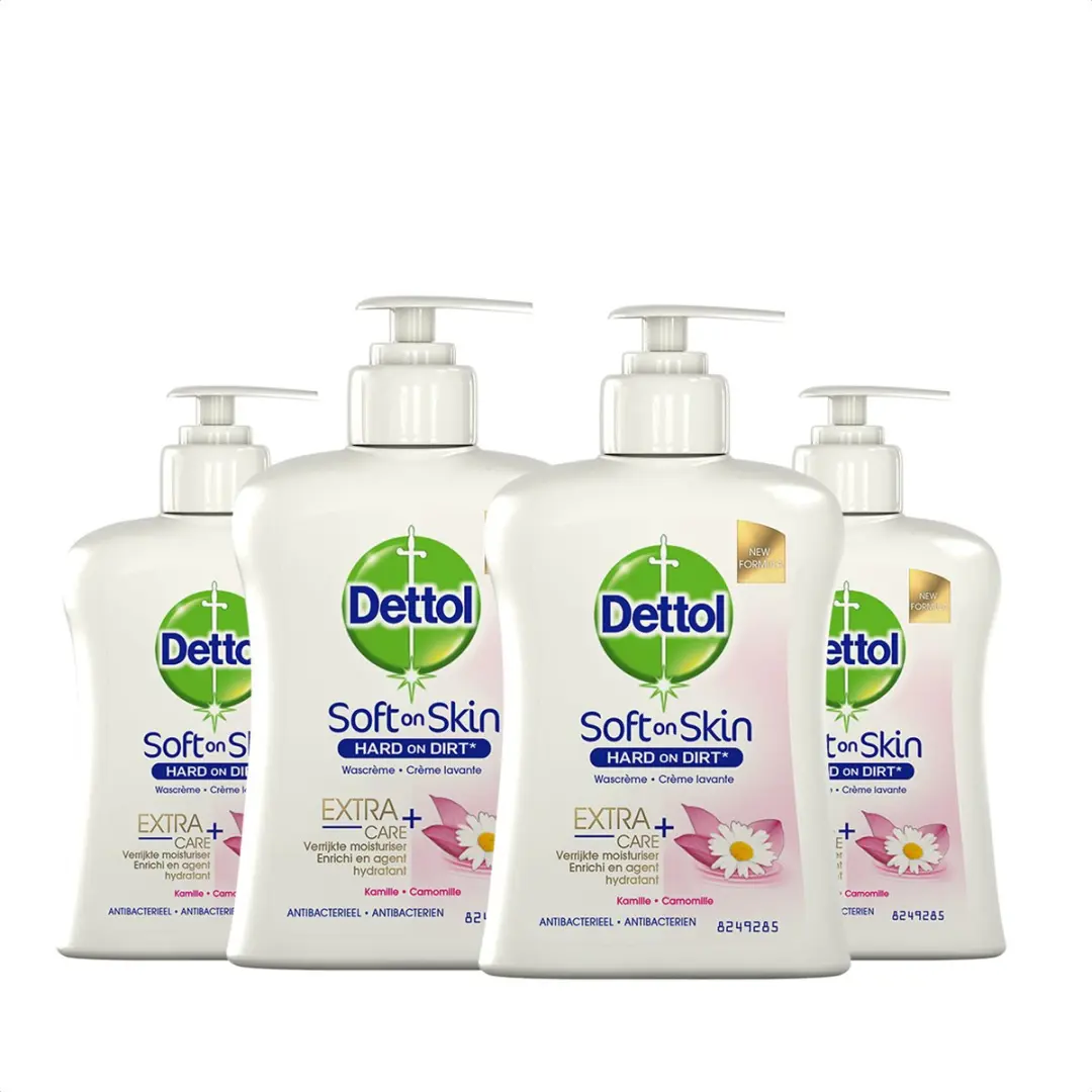 Dettol Handzeep Extra Care Lotus & Kamille 250ml - 4 Stuks - afbeelding 6 van 6
