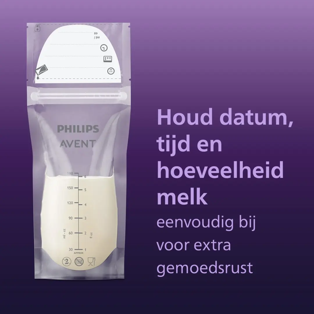 Philips Avent Moedermelk Bewaarzakjes 180ml - 50 Stuks - afbeelding 6 van 6