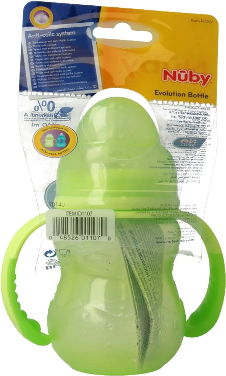 Nûby Trainingsfles 240ml - Anti-lek - 0+ - Assorti