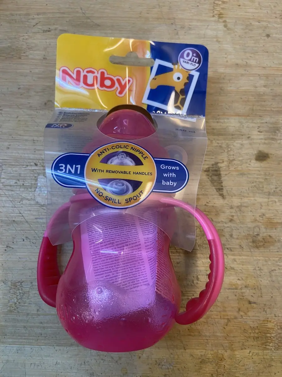 Nûby Trainingsfles 240ml - Anti-lek - 0+ - Assorti