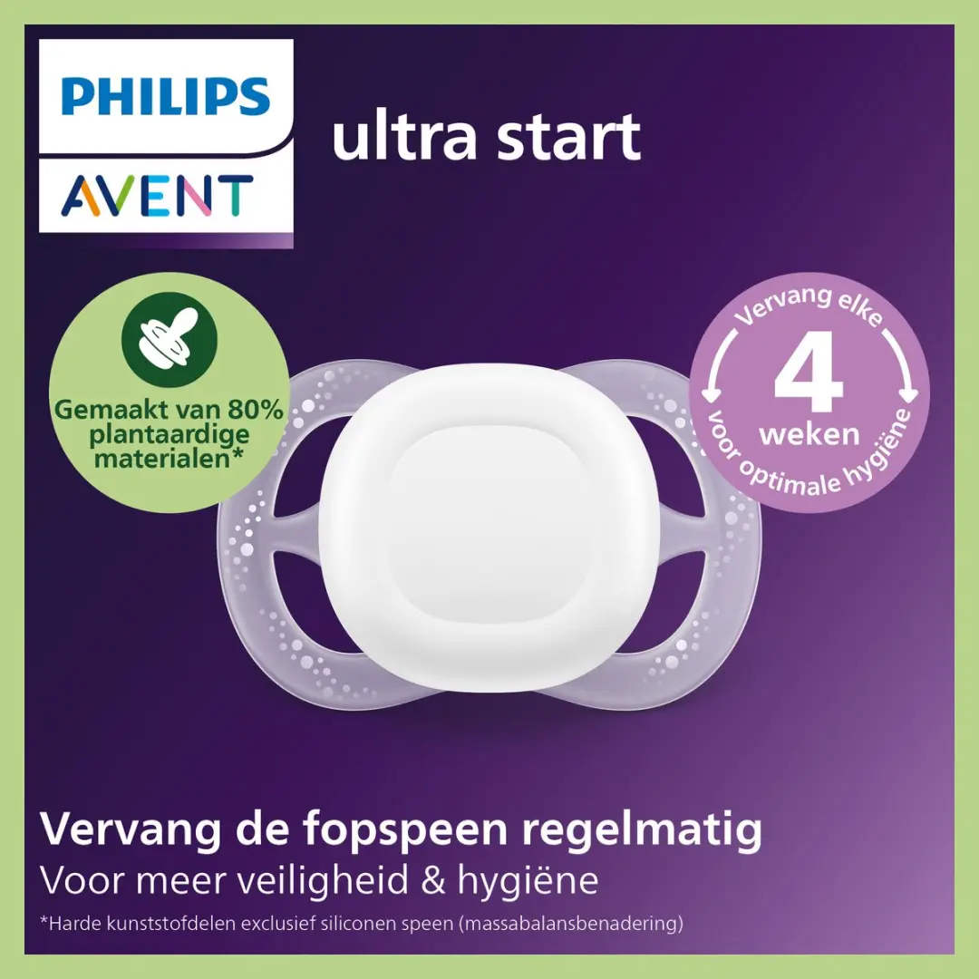 Philips Avent Ultra Start SCF075/13 Fopspenen 0-6mnd - 2 Stuks