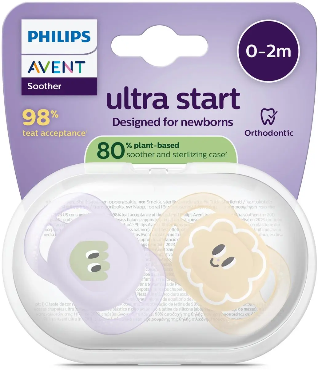 Philips Avent Ultra Start SCF075/13 Fopspenen 0-6mnd - 2 Stuks - afbeelding 6 van 6
