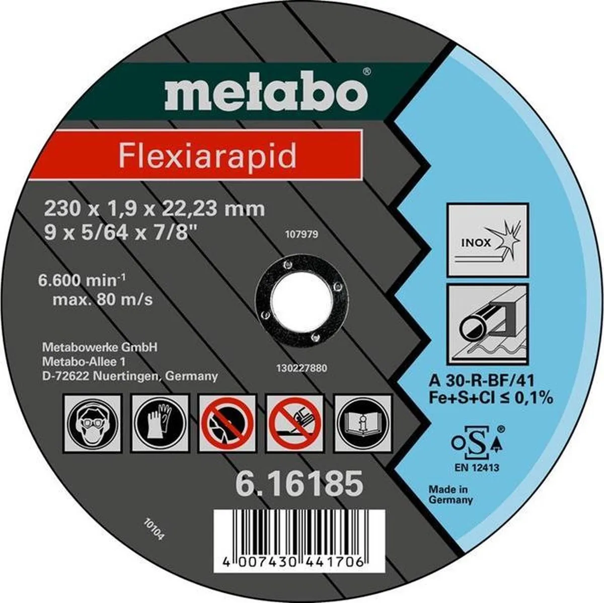 Metabo Flexiarapid 16183 Doorslijpschijf 150x1,6mm - Steen - afbeelding 4 van 4