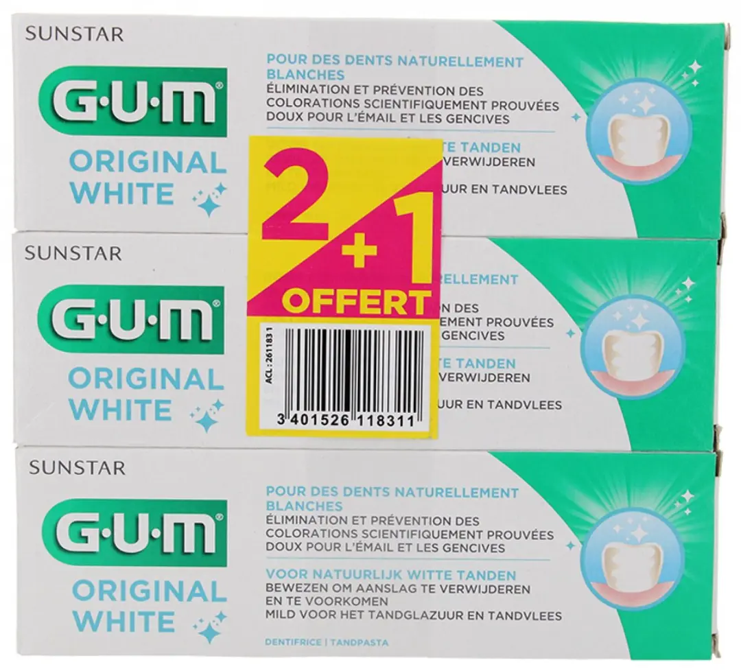 Gum Original White Tandpasta 75ml