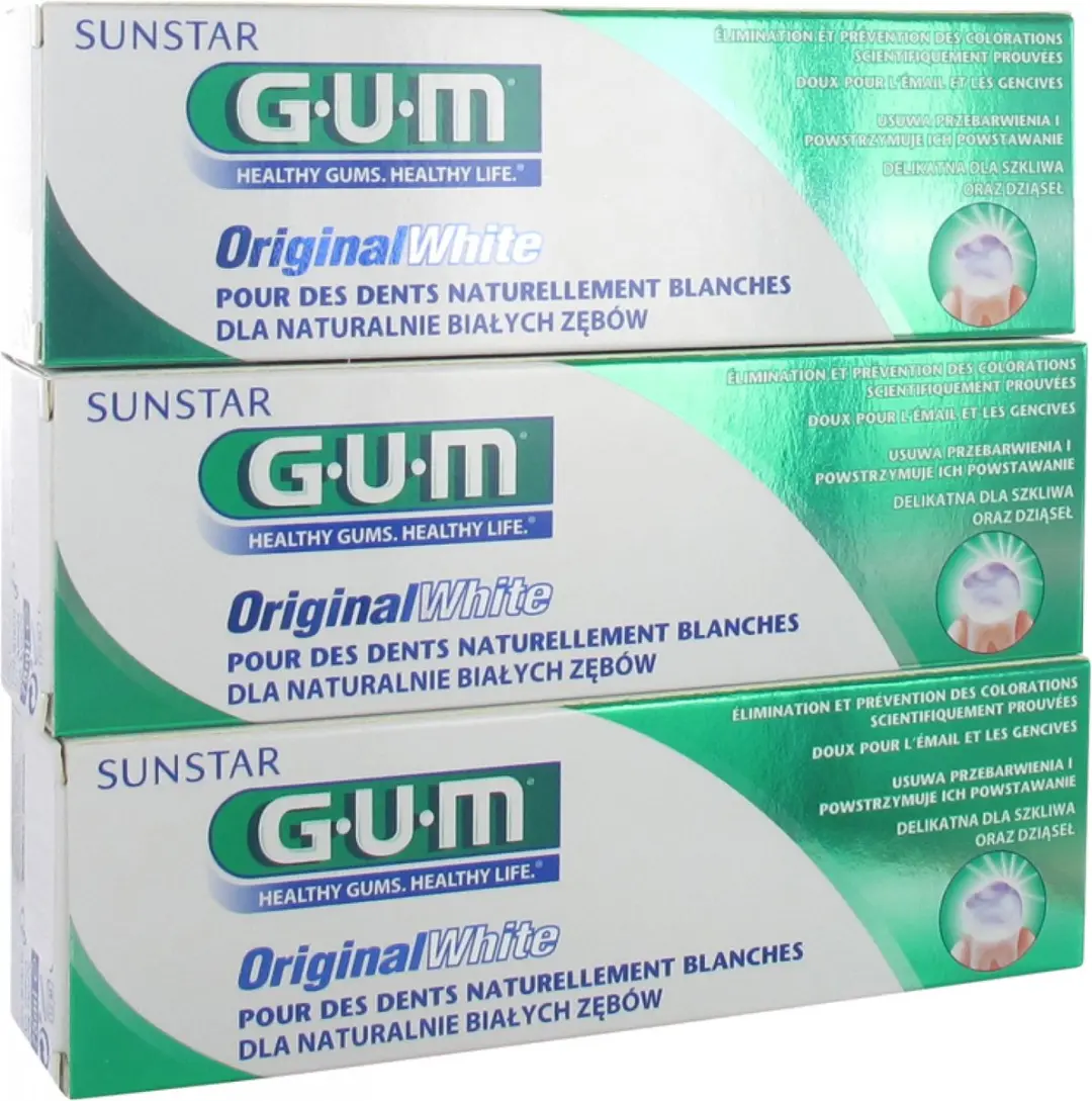 Gum Original White Tandpasta 75ml - 3 Stuks