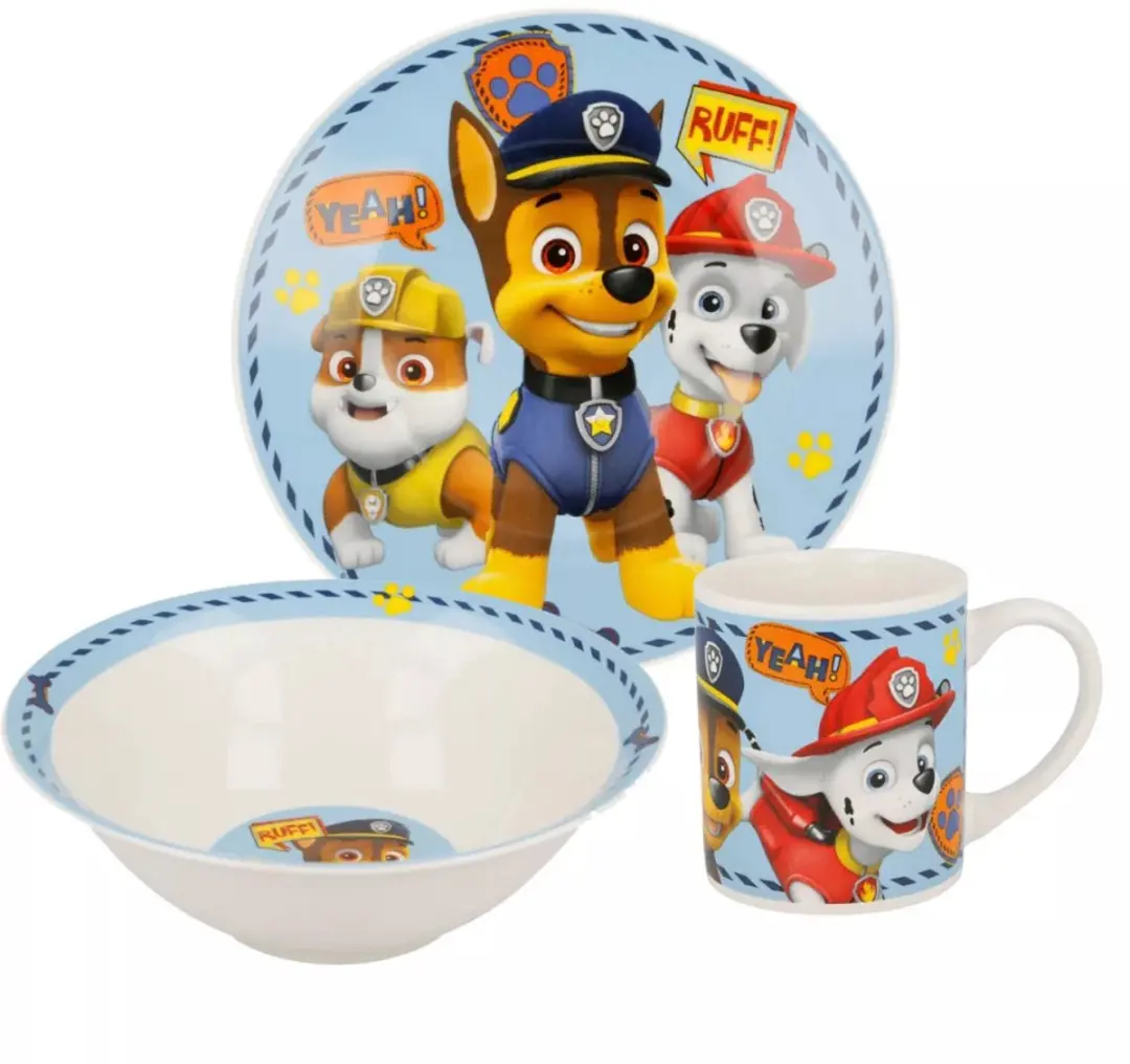 PAW Patrol Porseleinen Cadeauset 3-delig - Blauw Gemengd