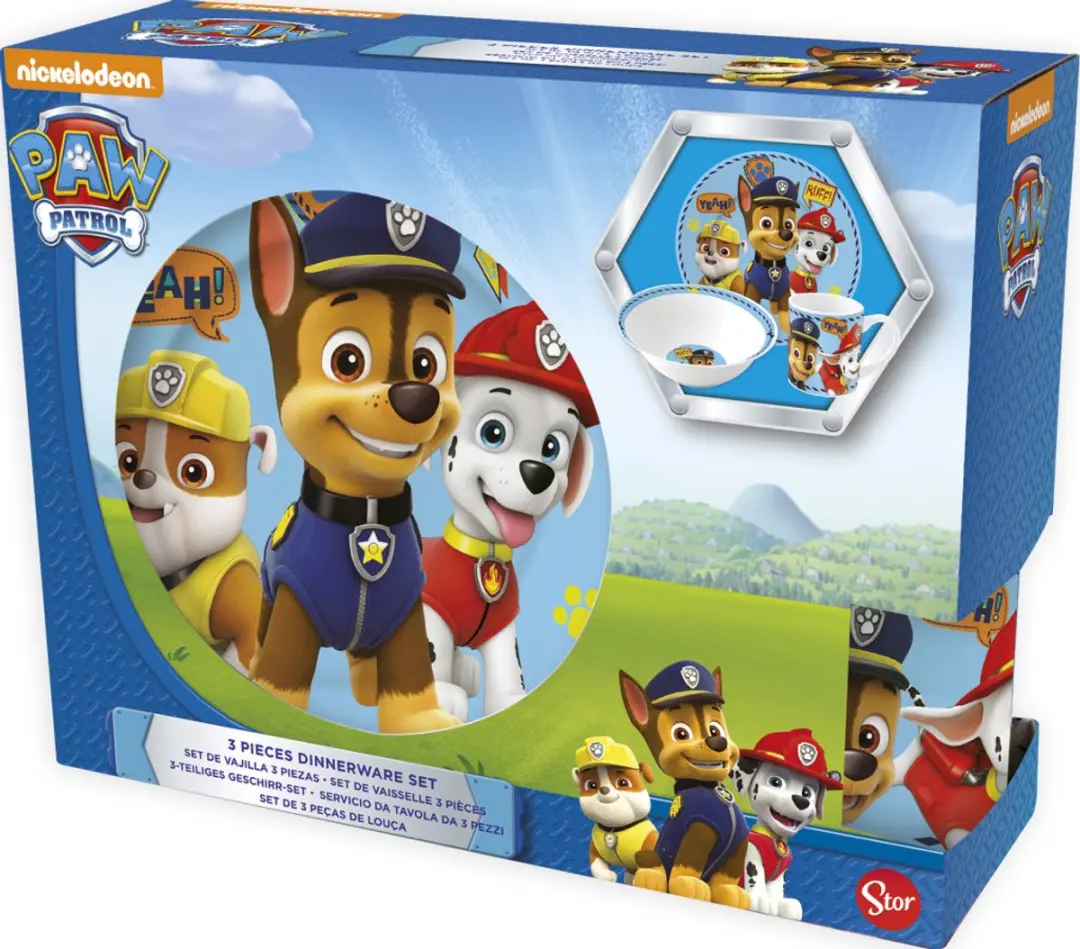 PAW Patrol Porseleinen Cadeauset 3-delig - Blauw Gemengd